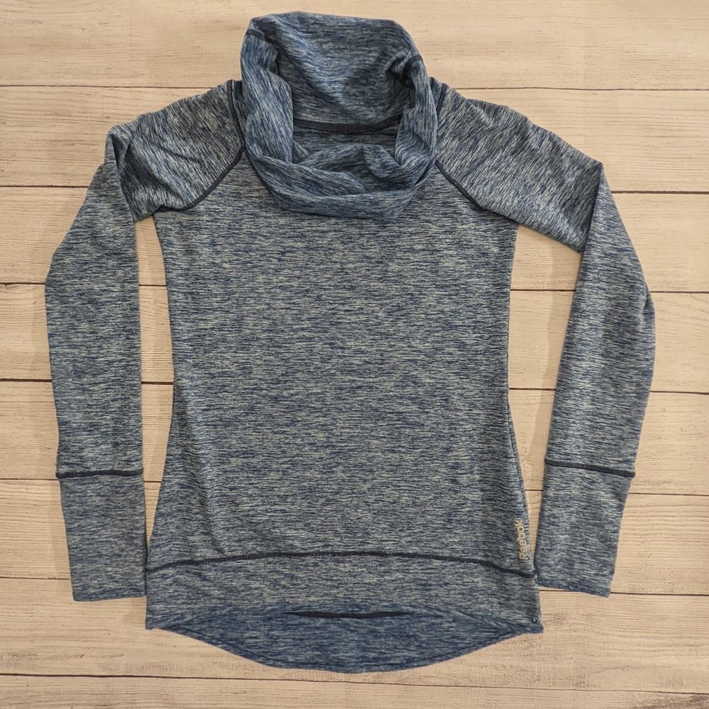 Reebok Cowl Neck Blue Long Sleeves S